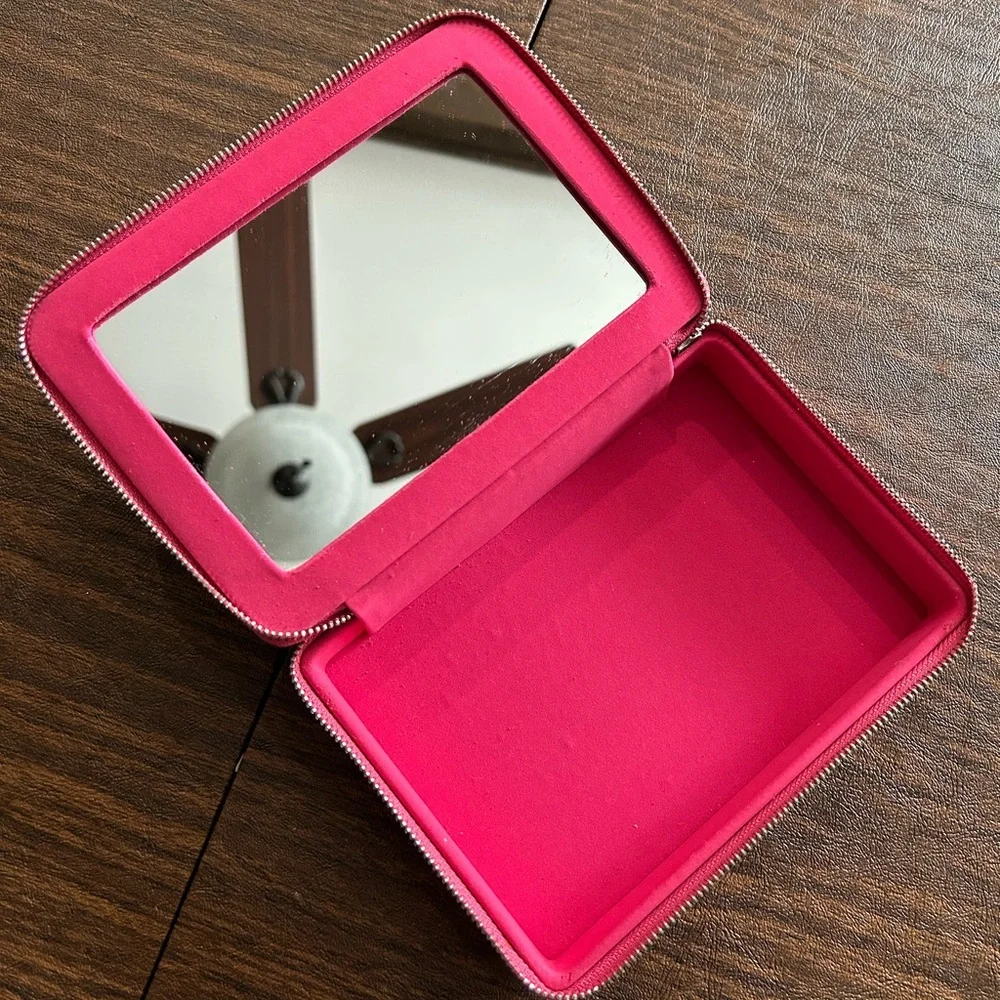 Dior pink vanity make-up case with mirror